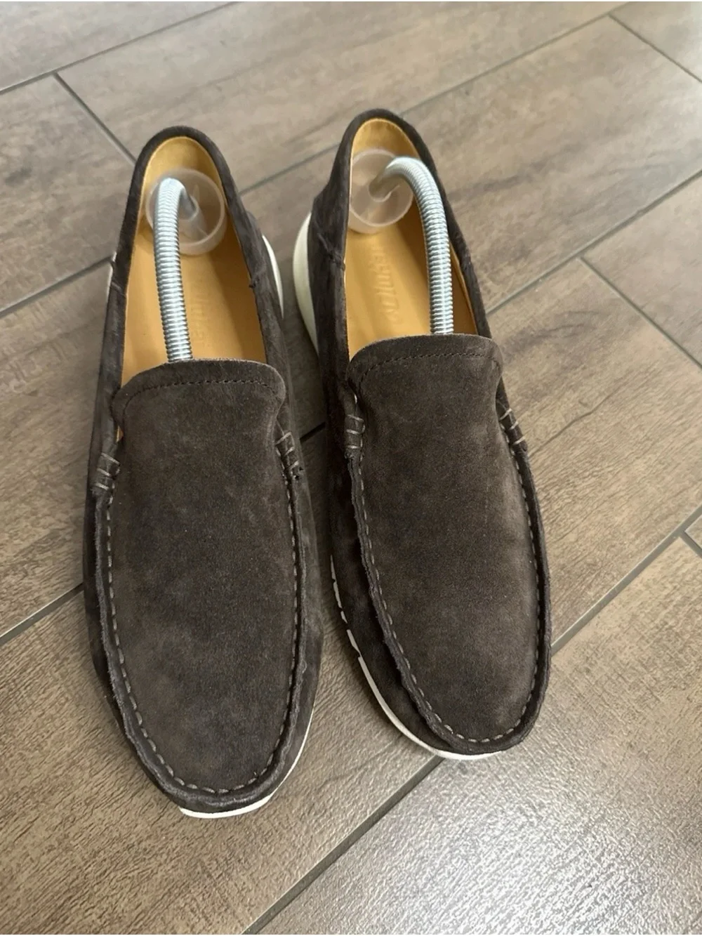 Olukai Ka'a Leather Suede Loafer Brown 10535-6363 Men's Sz 9